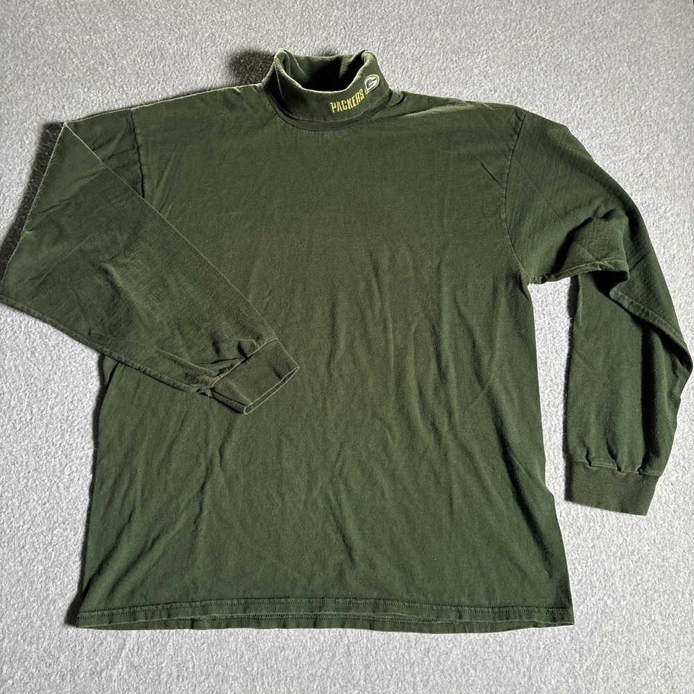 VTG Green Bay Packers Turtle Neck Men's L Artex Sportswear Long Sleeve Pullover